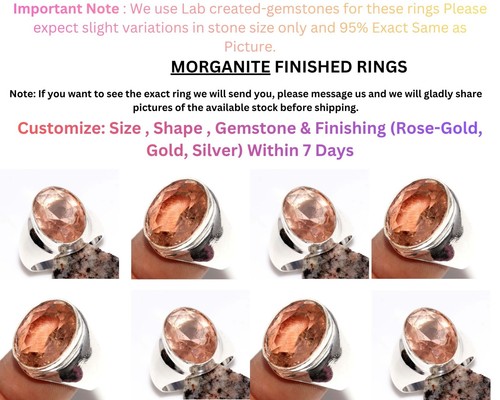 Anello uomo donna morganite - anello,