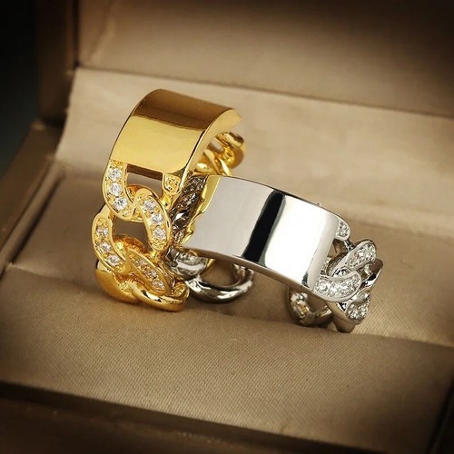 Anello uomo oro argento fascia - oro,
