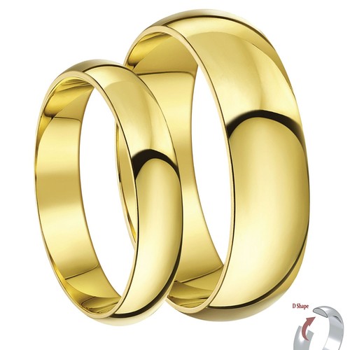 6mm 9ct oro giallo - oro,