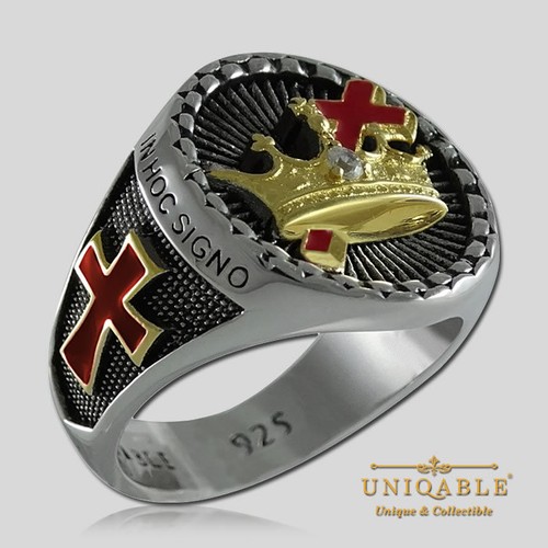Anello uomo cavalieri templari - uomo,