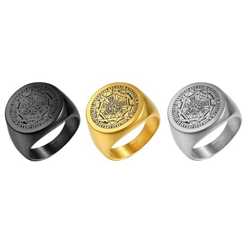 Anello uomo acciaio inox - acciaio, inox/oro