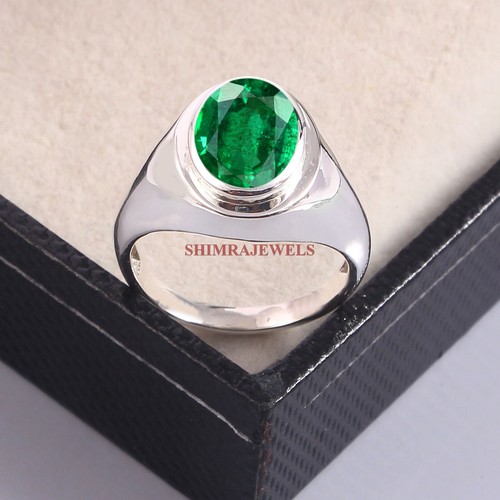 Anello uomo con smeraldo - uomo,