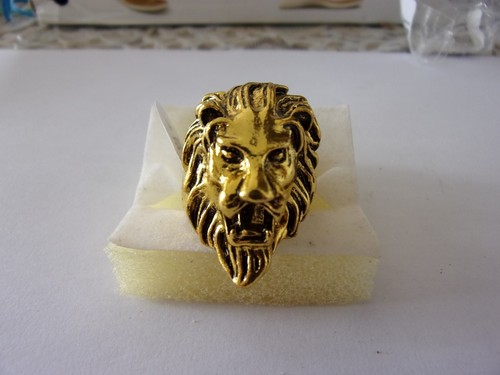 Anello uomo leone dorato - uomo,