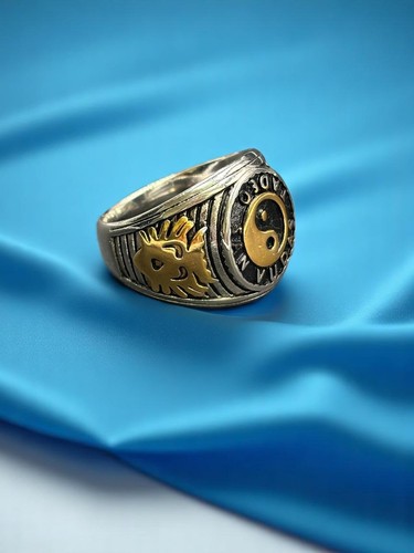 Anello uomo stemma tao - anello,
