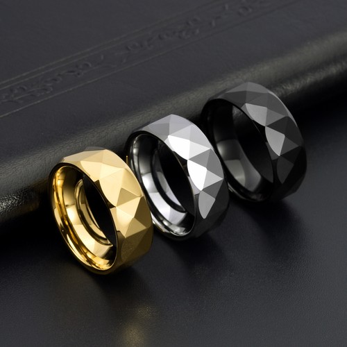 Anello uomo 8mm sfaccettato - anello, 6/8mm
