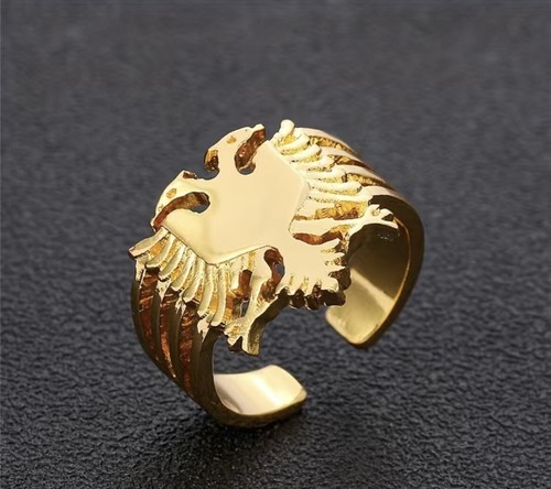 Anello aquila doppia testa oro - testa,