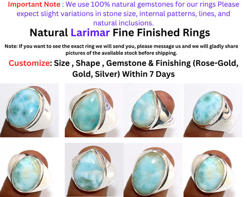 Anello uomo donna larimar - e,